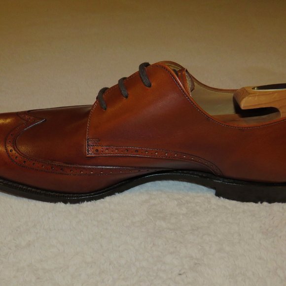 Church's Glasgow Brandy Brown Leather Wingtip Oxfords Size 12F NWB - Picture 3 of 12